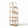 Metalen boekenplank met houten planken en afmetingen 30 x 50 x 150cm