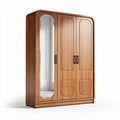 houten kast met spiegel 150 x 60 x 200cm voor slaapkameropslag
